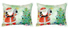 Pair of Betsy Drake Santa & Tree No Cord Pillows 16 Inch X 20 Inch Main image