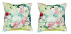 Pair of Betsy Drake Flower Wreath No Cord Pillows 18 Inch X 18 Inch Main image