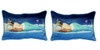 Pair of Betsy Drake Mermaid Large Pillows 15 Inch x 22 Inch Main image