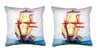 Pair Of Betsy Drake Tall Ship No Cord Pillows 18 X 18 Main image