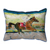 Betsy Drake Racing Horse Extra Large 20 X 24 Indoor / Outdoor Pillow Main image