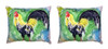 Pair of Betsy Drake Bantam Rooster No Cord Pillows 16 Inch X 20 Inch Main image