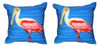 Pair of Betsy Drake Dick’s Spoonbill No Cord Indoor/Outdoor Pillows 18 X 18 Main image