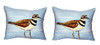 Pair of Betsy Drake Killdeer No Cord Indoor/Outdoor Pillows 16 Inch X 20 Inch Main image