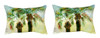 Pair of Betsy Drake Betsy’s Palms No Cord Pillows 15 Inch X 22 Inch Main image