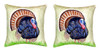 Pair of Betsy Drake Wild Turkey No Cord Pillows 18 Inch X 18 Inch Main image