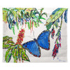 Betsy Drake Morpho & Flowers Outdoor Wall Hanging 24x30 Main image