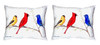 Pair of Betsy Drake Three Birds No Cord Pillows 16 Inch X 20 Inch Main image