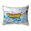 Betsy Drake Yellow Row Boat Small Outdoor Pillow 11x14 Main image