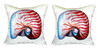 Pair of Betsy Drake Nautilus No Cord Pillows 18 Inch X 18 Inch Main image