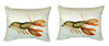 Pair of Betsy Drake Lobster No Cord Pillows 16 Inch X 20 Inch Main image