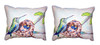 Pair Of Betsy Drake Hummingbird & Chicks Small Outdoor/Indoor Pillows 11 X 14 Main image