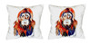 Pair of Betsy Drake Orangutan No Cord Pillows 18 Inch X 18 Inch Main image