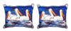 Pair of Betsy Drake Three Pelicans Small Pillows 11X 14 Main image