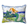 Betsy Drake Mermaid on Rock Small Pillow 11x14 Main image