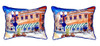 Pair of Betsy Drake Canal Street Large Indoor/Outdoor Pillows 16 Inch X 20 Inch Main image