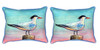 Pair of Betsy Drake Royal Tern Large Indoor/Outdoor Pillows 16x20 Main image
