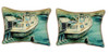 Pair of Betsy Drake Oyster Boat Large Pillows 16 Inch x 20 Inch Main image