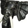Hand Carved 12 Inch Black Elephant Head Wooden Wall Hanging Décor Additional image