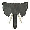 Hand Carved 12 Inch Black Elephant Head Wooden Wall Hanging Décor Additional image
