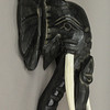 Hand Carved 12 Inch Black Elephant Head Wooden Wall Hanging Décor Additional Image 7