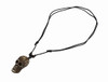 Black Slider Cord Necklace with Brown Skull Pendant Additional image