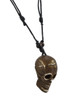 Black Slider Cord Necklace with Brown Skull Pendant Additional image