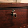 Set of 5 Rustic Brown Cast Iron Deer Drawer Pulls Home Décor 2 Inches Long Lifestyle image 5