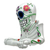 Smelly Skelly White Day of the Dead Sugar Skull Toilet Tissue Holder Additional image