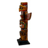 20 Inch Tall Northwest Coast Style Wooden Totem Pole Dark Brown Additional image