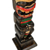 20 Inch Tall Northwest Coast Style Wooden Totem Pole Light Brown Additional image