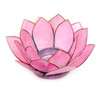 Light Pink Capiz Shell Lotus Flower Small Tealight Candle Holder Main image
