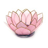 Light Pink Capiz Shell Blooming Lotus Flower Blossom Tealight Candle Holder Main image