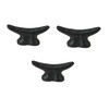 Set of 5 Matte Black Cast Iron Boat Cleat Drawer Pulls: 2.5 Inches Long Additional image