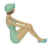 Retro Bathing Beauty Beach Girl Green Polka Dot Swimsuit Resin Figurine Home Decor Additional image