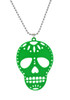 Green Enamel Sugar Skull Necklace DOD Main image