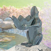 Frog Birdfeeder 13" x 11" x 9" Aluminum Main image