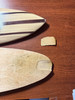 Set Of 2 Hand Carved Wood Surfboards Tiki Decor Whale Turtle Wall Hanging Art Image of main defect