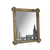 Enchanting 26-Inch High Black Bears Wood and Metal Wall Mirror Main image