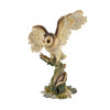 Owl Spreading Wings on Perch Statue Additional image