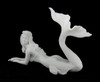 Lounging Mermaid of Lazy Lake Decorative White Marble Finish Statue 11 Inch Additional image