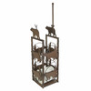 Rustic Metal Brown Bear Floor Standing Toilet Paper Holder With Roll Storage Additional image