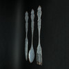 Extra Large Galvanized Metal Fork Spoon Knife Farmhouse Kitchen Wall Hanging Set Additional image