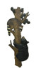 Bear and Raccoon in a Tree Hand Crafted Carved Wood Art Wall Hanging Main image
