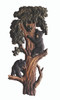 Bear Cubs in Tree Hand Crafted Intarsia Wood Art Wall Hanging 34 X 34 X 3 Inches Main image