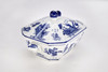 AAI Lidded Porcelain Tureen, Blue and White Pagoda Design Main image