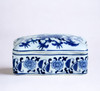 AAI Lidded Box, Chinoiserie Deer Design, Blue and White Main image