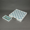 Coastal Themed Seashell Checkers Set With Game Board 13 Inches Main image