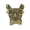 Gold Mouse Head Wall Hanging with Spectacles – Quirky Cast Aluminum Wall Decor Additional image