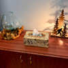 Rectangular Birch Bark Style Wood Tissue Box Cover Rustic Tan Decor Additional image